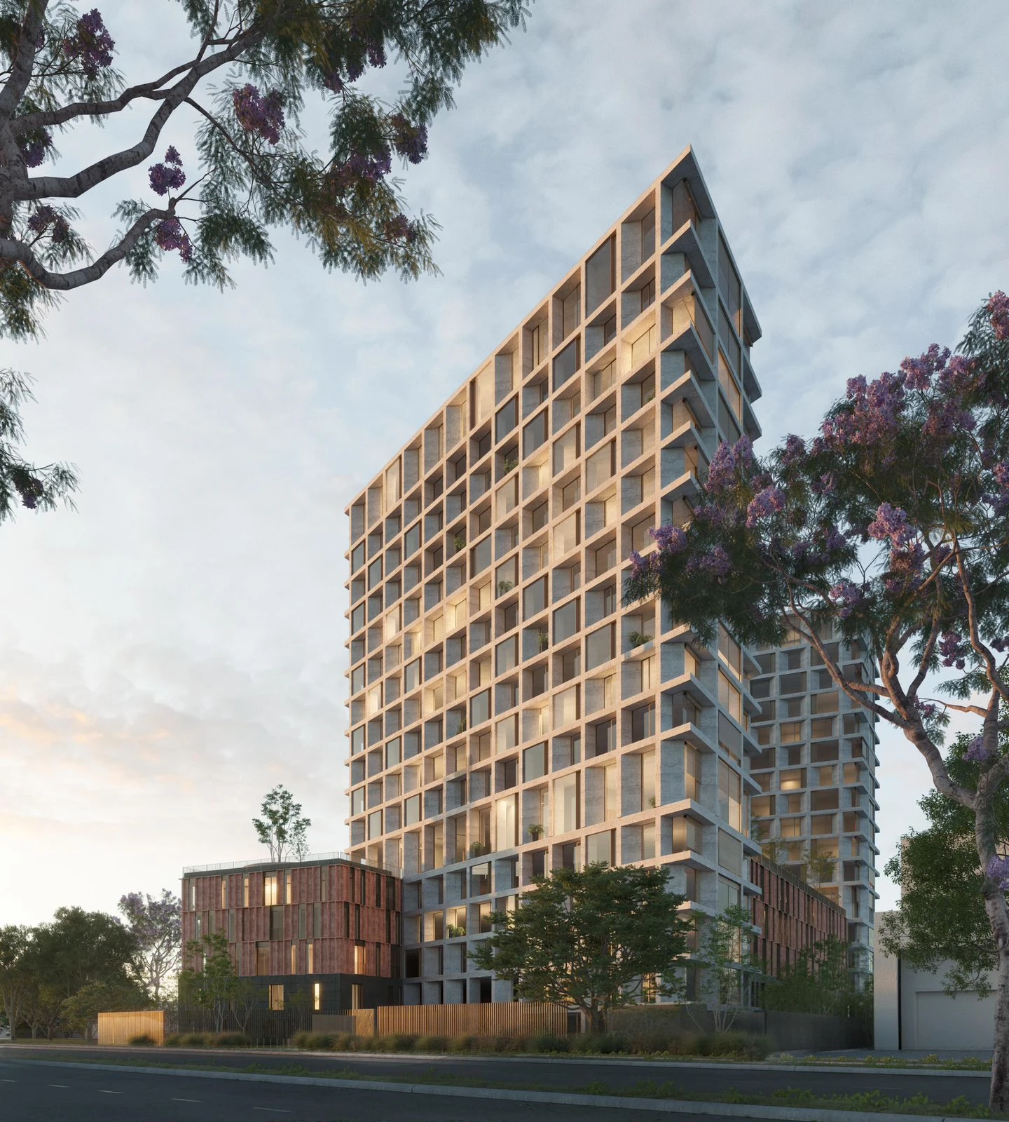 Quadrante, render de vista de la torre